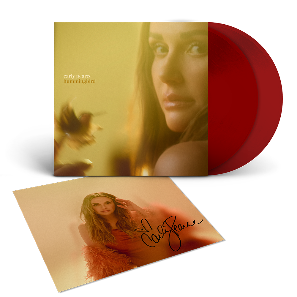 hummingbird Exclusive LP (Translucent Ruby + Signed 12 x 12 Art Print)